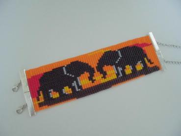 Armband Elephants at sunset 3