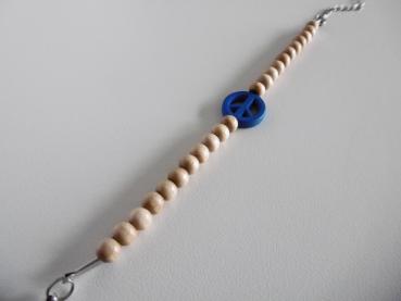 Armband Peace Blau