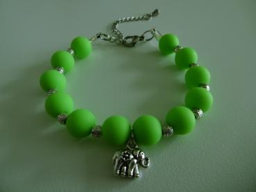 Armband Elefant Neon-Grün