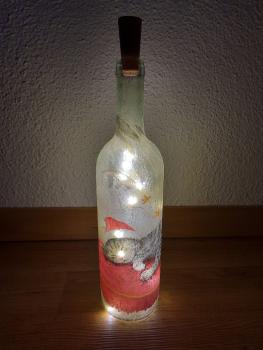 Leuchtflasche Weihnachtsbüsi schlafend