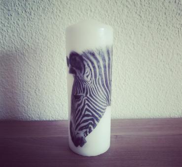 Kerze Zebra