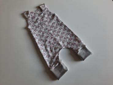 Strampler Elefanten Weiss 3