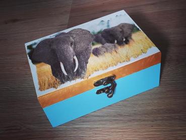 Holzbox Elefanten