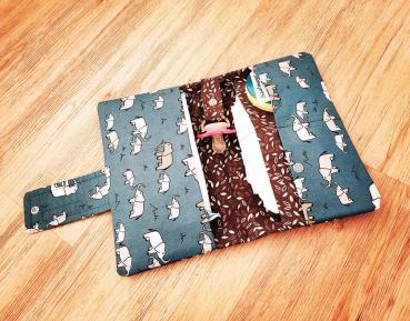 Wickel-Etui Elefanten Petrol
