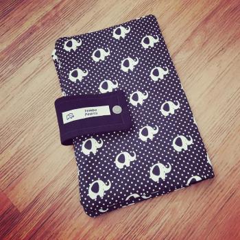 Preview: Wickel-Etui Elefanten Schwarz