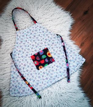 Preview: Wendeschürze Elefanten Violett