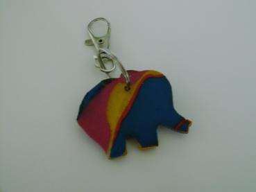 Schlüsselanhänger Elefant Bunt