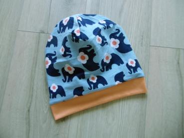 Wendebeanie Elefanten Flowers