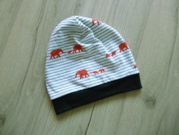 Wendebeanie Elefanten maritim