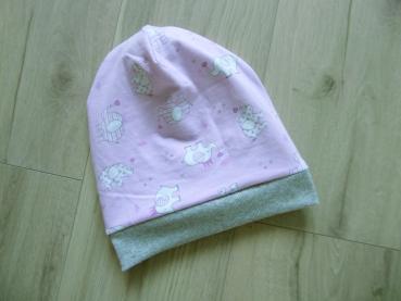 Wendebeanie Elefanten Rosa