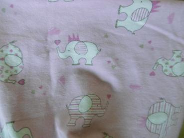 Preview: Wendebeanie mit Bündchen Elefanten Rosa 51-53