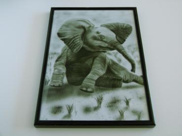 Airbrushbild Elefant 5