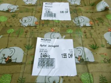 Klebestellen für Etiketten