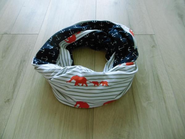 Loopschal Elefanten maritim
