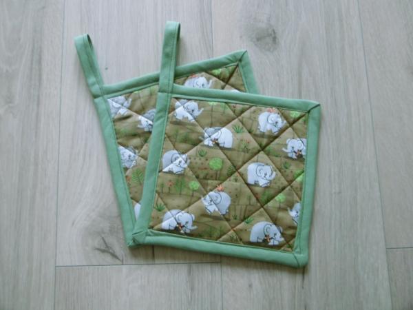 Topflappen Elefanten Braun