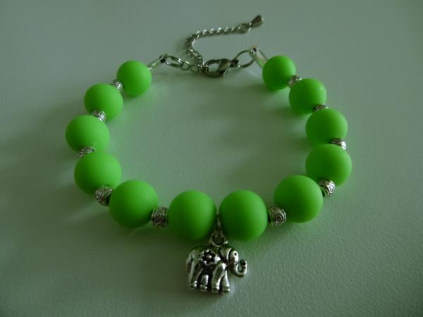 Armband Elefant Neon-Grün