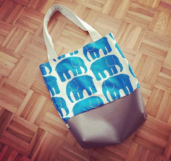 Shopper Elefanten Blau