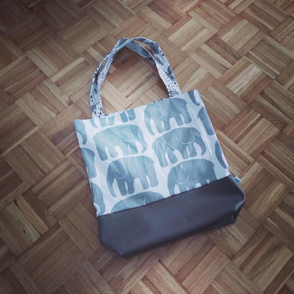 Shopper Elefanten Grau