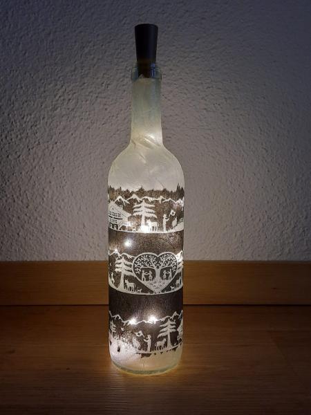Leuchtflasche Swiss Style Schwarz