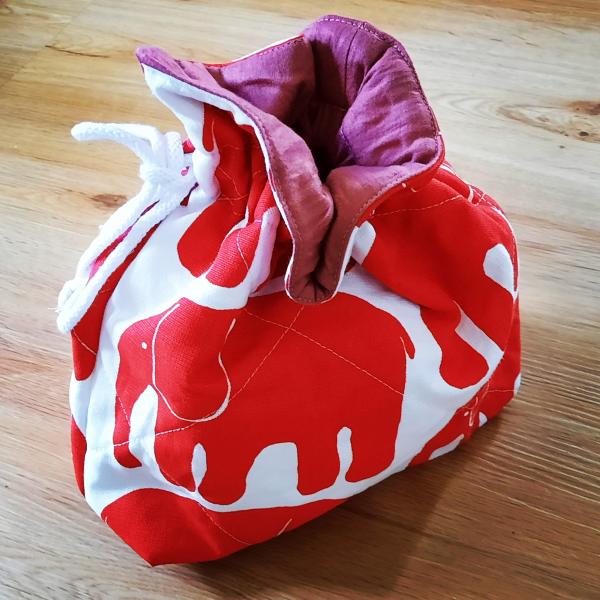 Wärmebeutel für Raclettekartoffeln Elefanten Rot