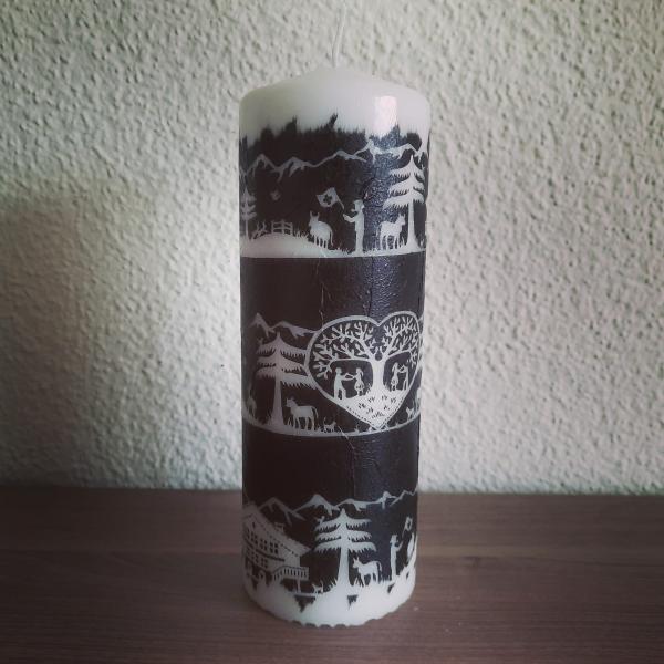 Kerze Swiss Style Schwarz