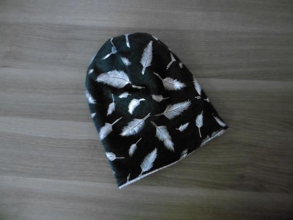 Wendebeanie Federn 47-49