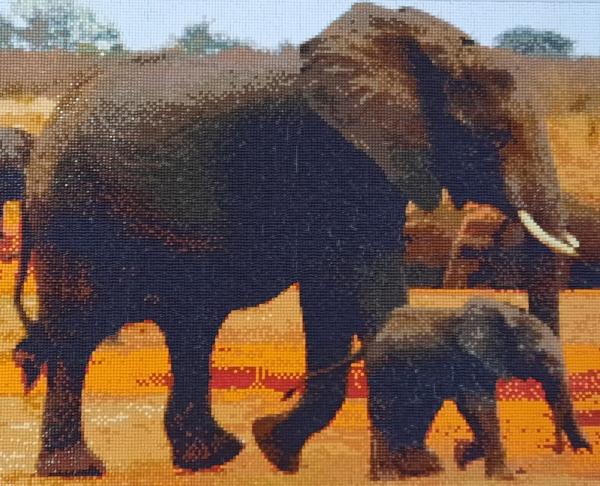 Diamond Painting "Elefantenmama mit Baby"