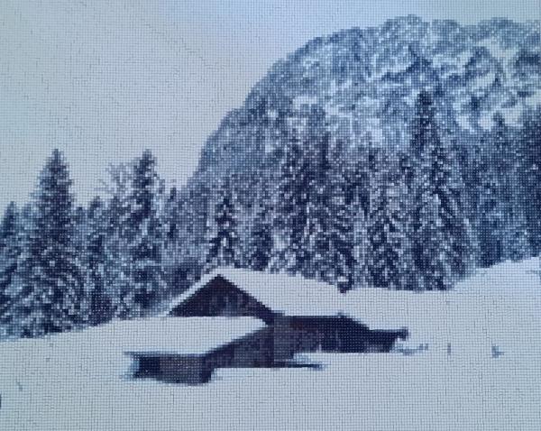 Diamond Painting "Winter an der Panoramastrasse Giswil"