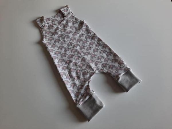 Strampler Elefanten Weiss 3