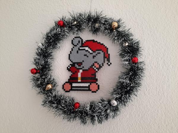 Weihnachtskranz Elefant Schnee