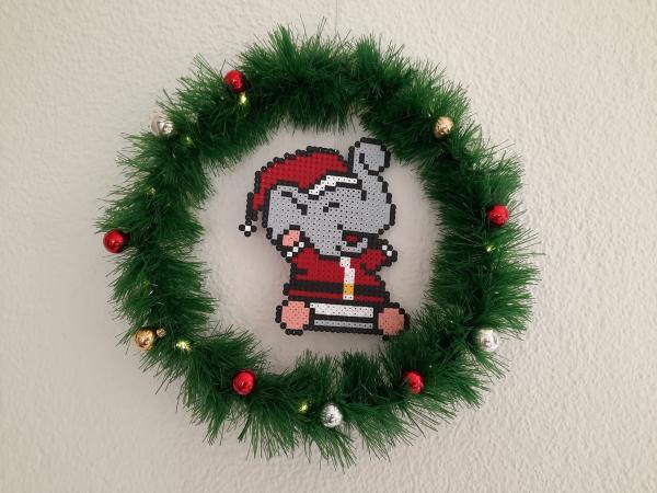 Weihnachtskranz Elefant Grün