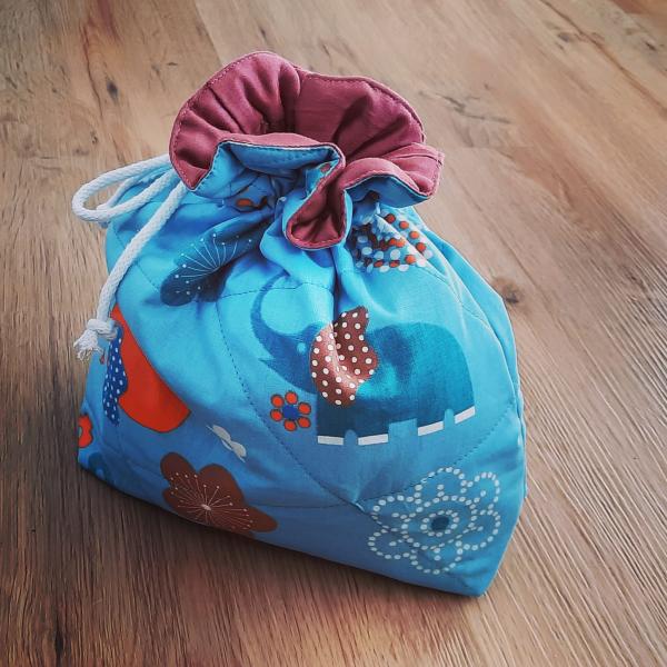 Wärmebeutel für Raclettekartoffeln Elefanten Türkis