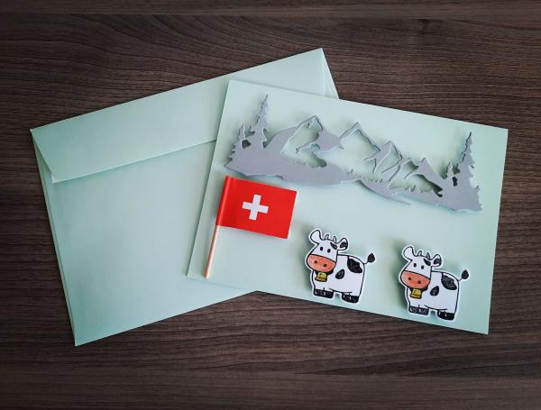 Karte "Schweiz Kühe"