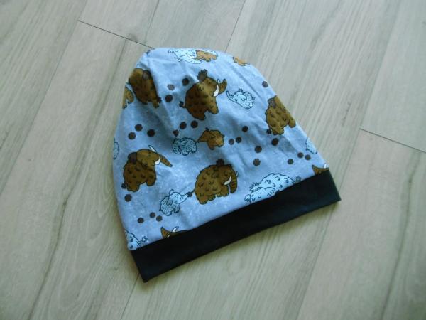 Wendebeanie Mammuts Blau