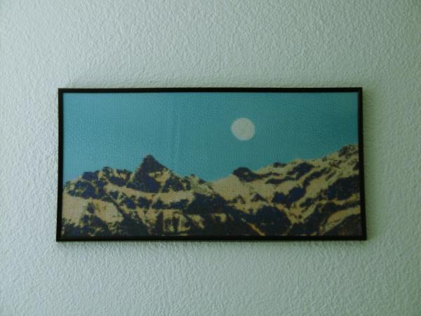 Diamond Painting Vollmond über den Urner Bergen