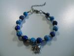Armband Elefanten Perlen Blau